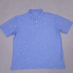 Ducks Unlimited Golf Polo Shirt Mens‎ XL Blue Performance Stretch Fishing